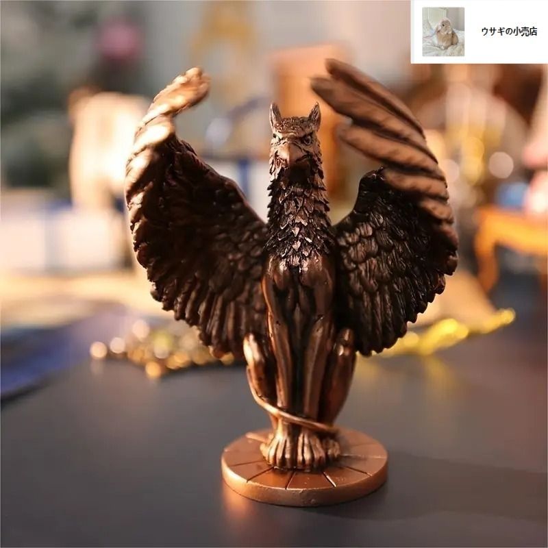 鷹 タカ 置物 玄関 一刀彫 巨大 迫力 鷲 木彫り