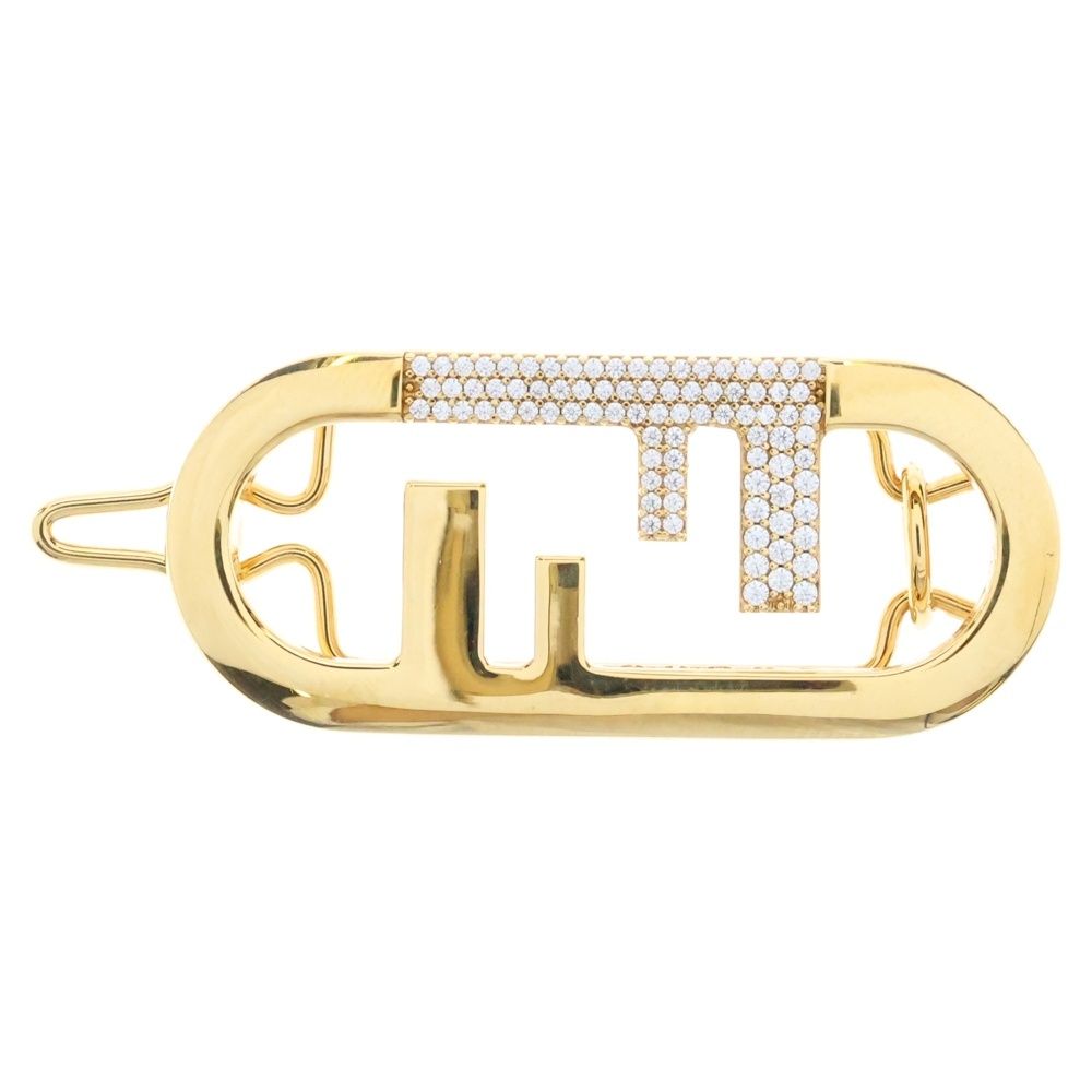 FENDI (フェンディ) オーロックラインストーンヘアクリップ