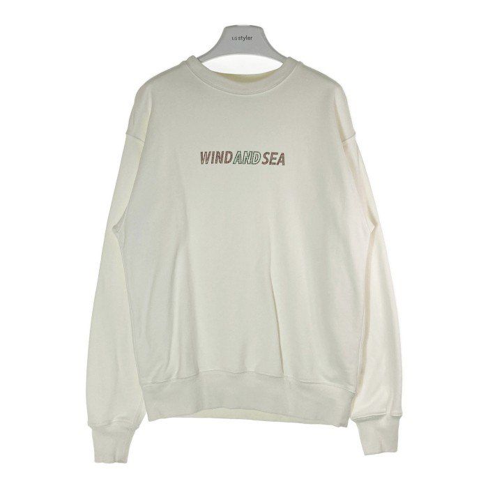 WIND AND SEA ウィンダンシー XMAS RHINE STONE CREW NECK トレーナー ホワイト sizeM