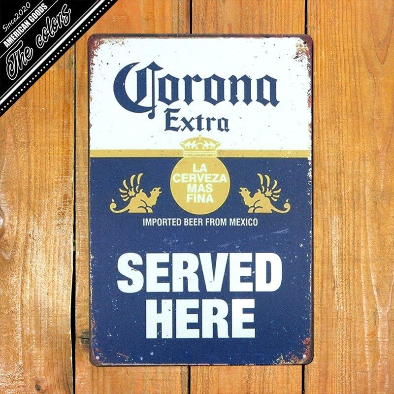 アメリカン雑貨 サインプレート ブリキ看板 Coronaビール ガレージ