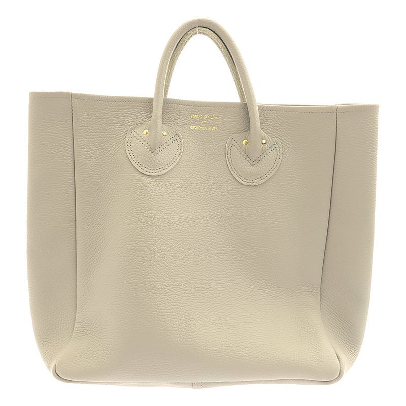 【美品】 YOUNG&OLSEN / ヤングアンドオルセン | EMBOSSED LEATHER TOTE BAG エンボスレザー トートバッグ | ベージュ | レディース