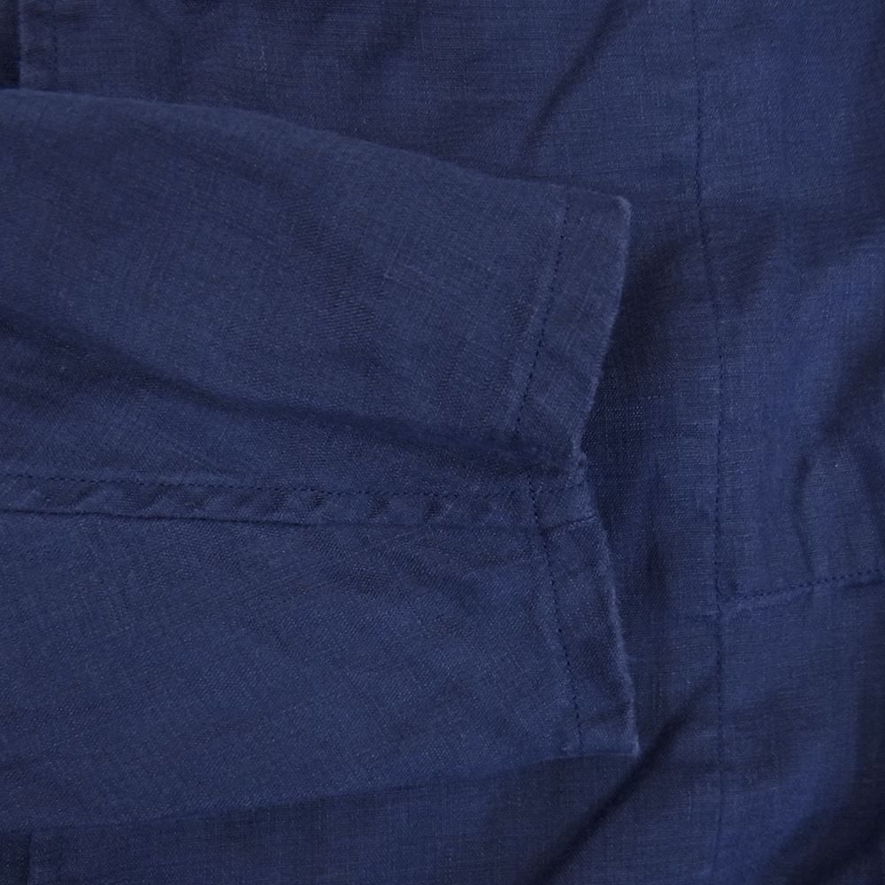 COMOLI コモリ 21SS T01-01019 リネン Wクロス ジャケット ネイビー系  