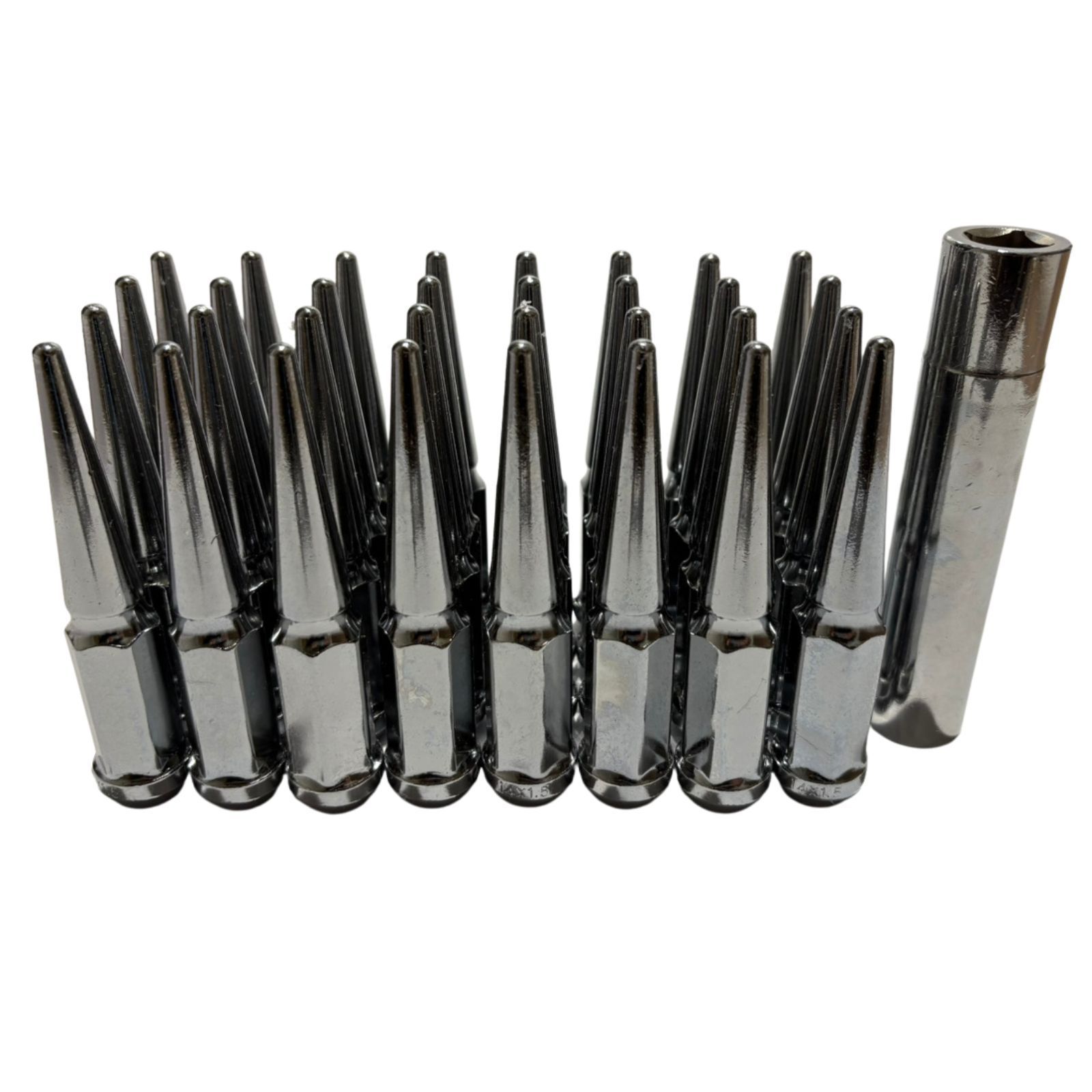 スパイクナット M14x1.5 32個 112mm クローム 60度テーパー ランクル タンドラ ハマーH2 サバーバン アメ車 管理Z5 WWW_NOITHATQUANGTHANH_NET