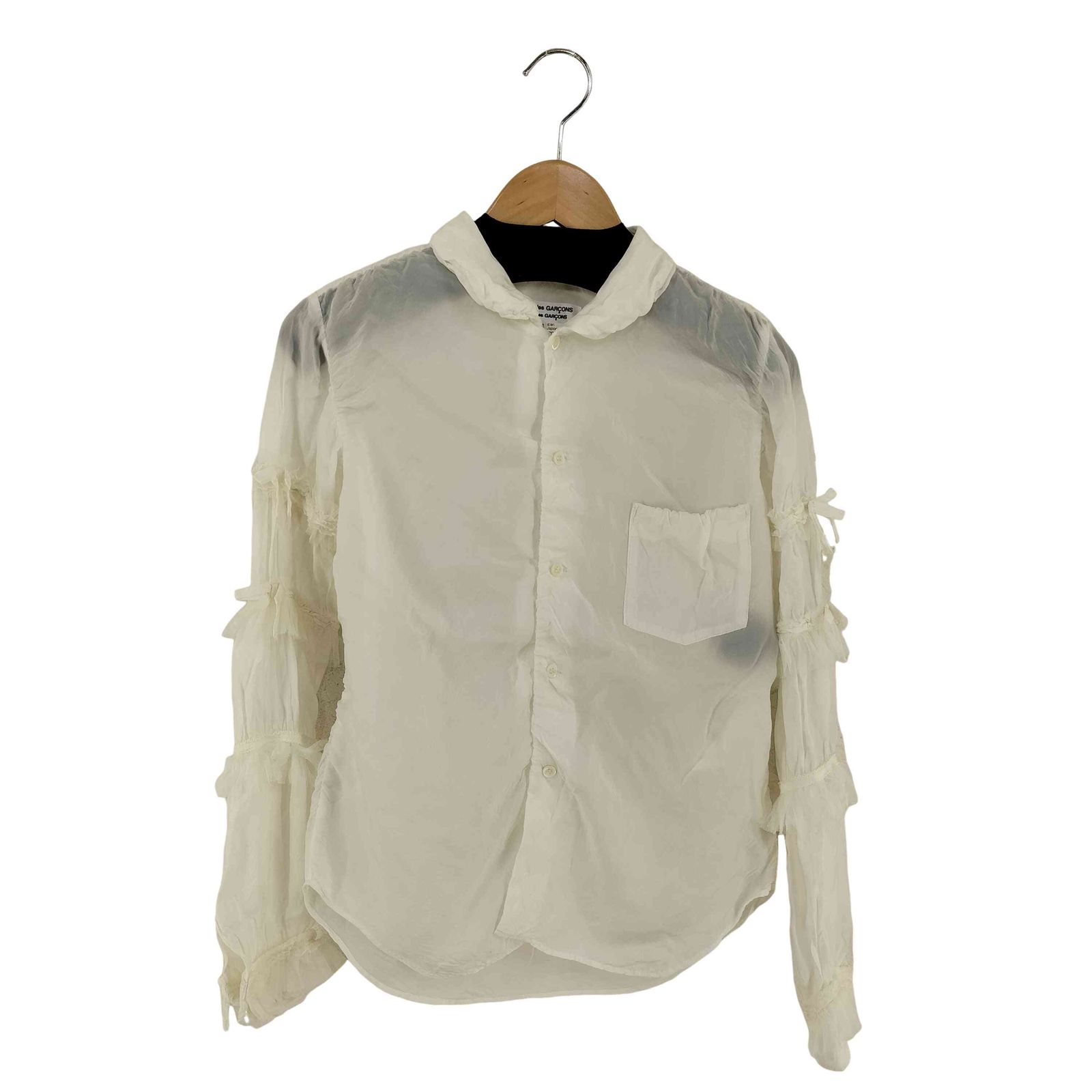 コムデギャルソンコムデギャルソン COMME des GARCONS COMME des GARCONS 10SS アームフリル キュプラシャツ レディース JPN S