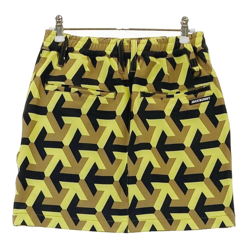 【大特価!!】 サイズ 0 JACK BUNNY ジャックバニー インナー付スカート 総柄 イエロー系 240101438018 ゴルフウェア レディース ストスト