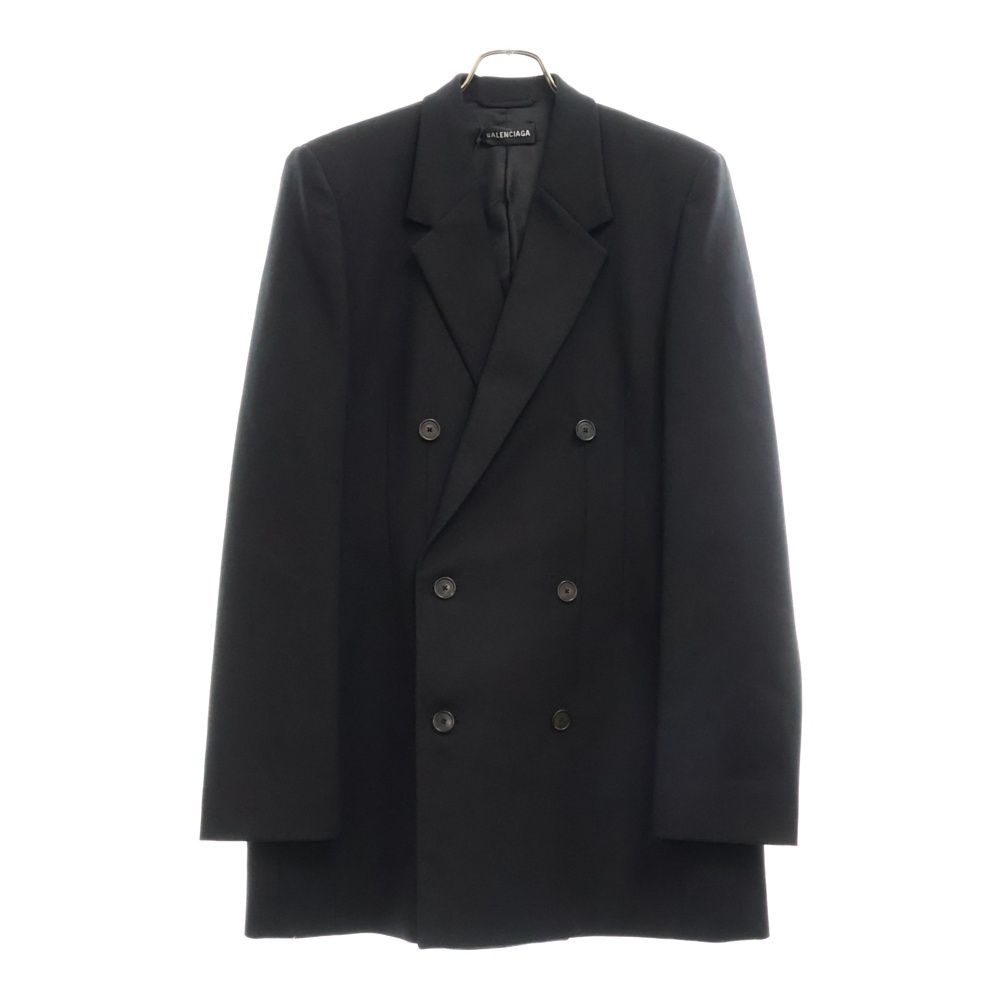 BALENCIAGA バレンシアガ Double-Breasted Blazer Jacket ウール ダブルブレスト オーバーサイズ テーラードジャケット ブラック 543271 TCT05