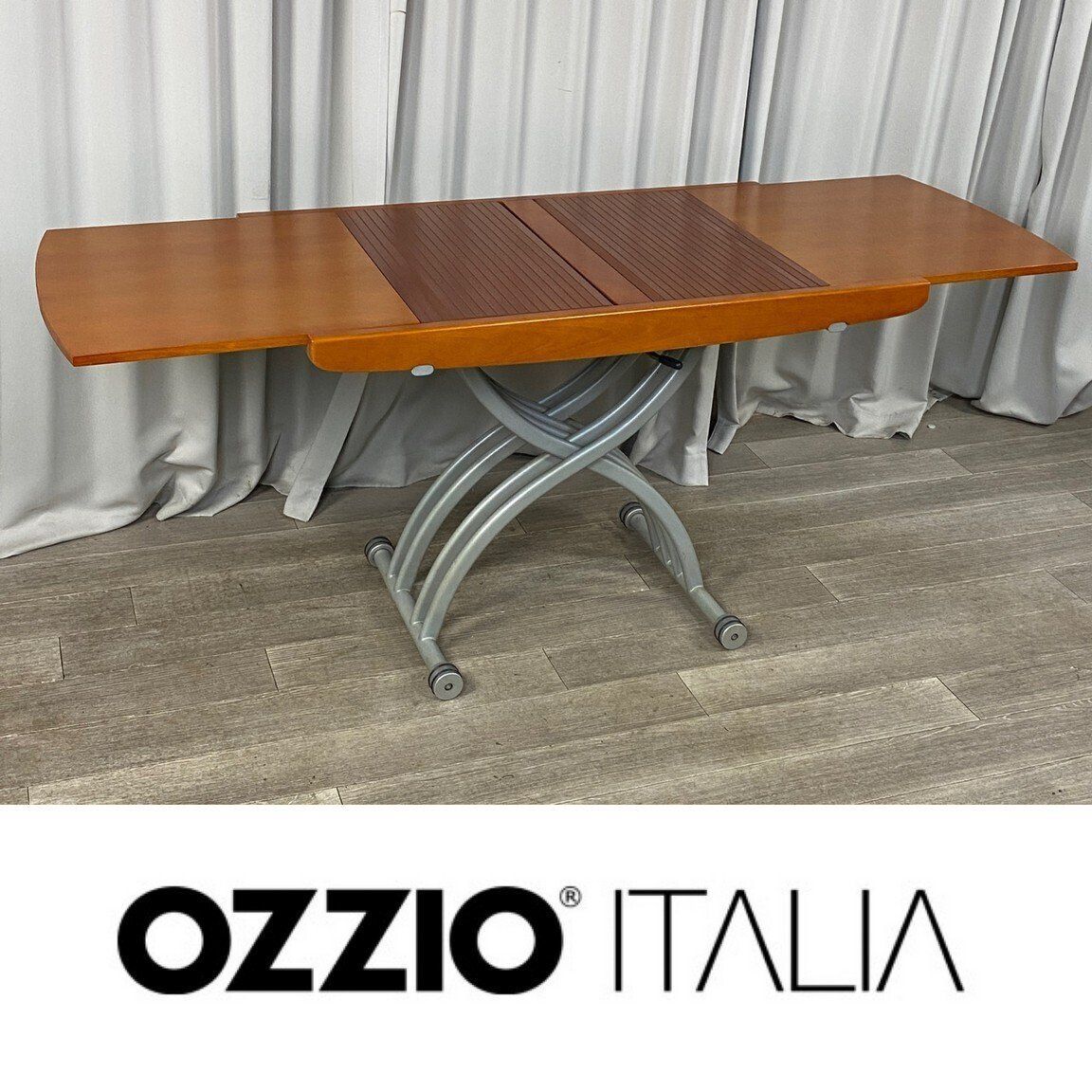 GT79 OZZIO リフティング テーブル センター 伸長式 ダイニング リビング オッジオ 蛇腹 エクステンション ロー イタリア 神奈 A3