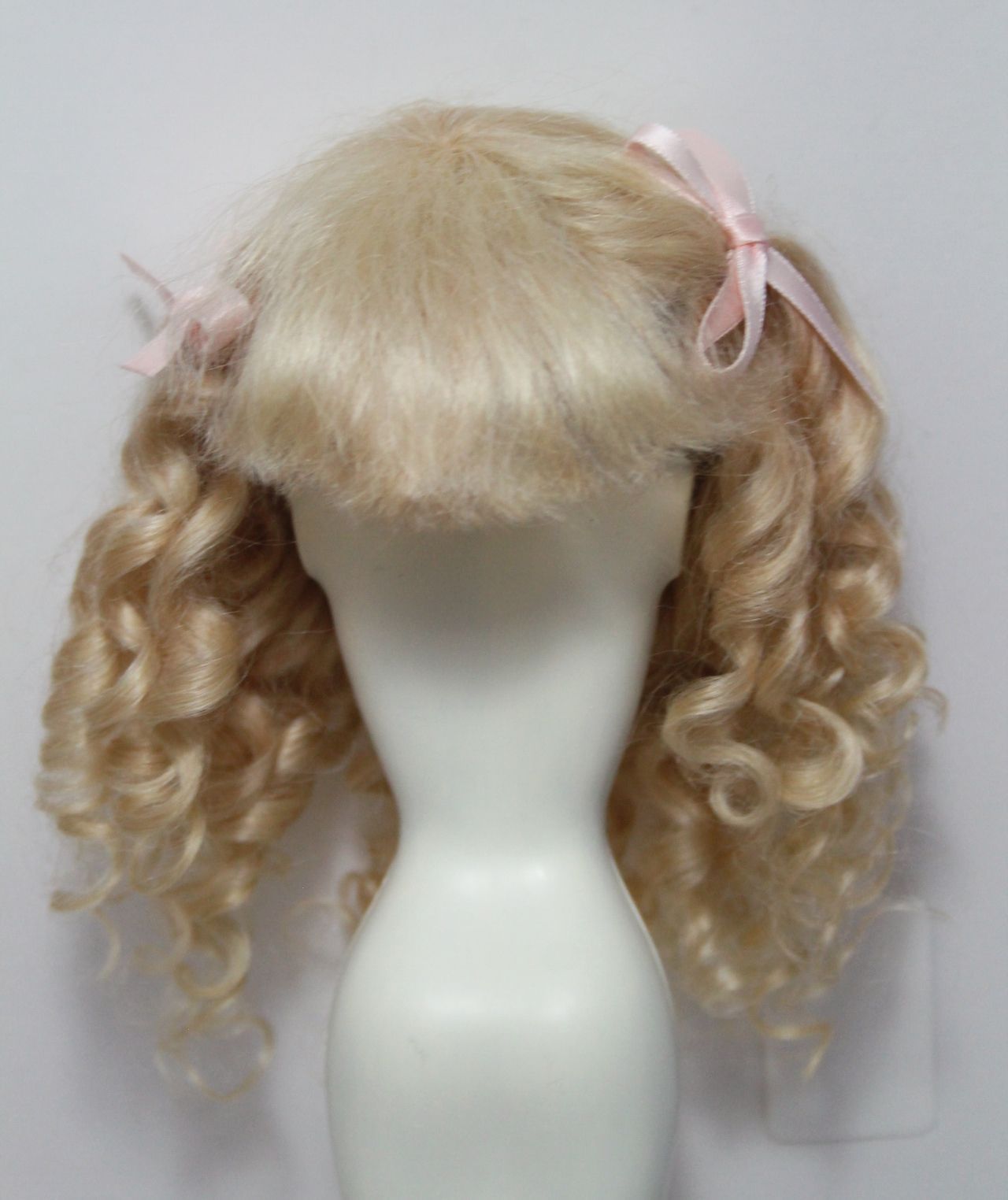 ◎｟頭囲20.5cm｠ 人毛ウィッグ ビスクドール用 ブロンド 頭囲20.5cm】｟モヘア｠ ウィッグ ビスクドール 人形用 ウイッグ