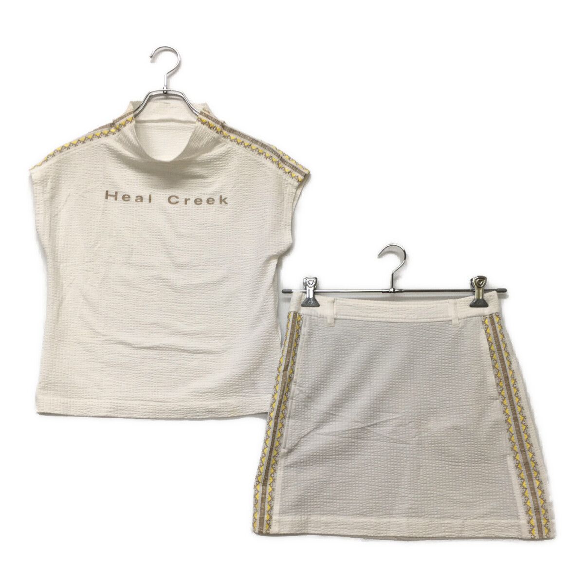 Heal Creek - coco 中古 ヒールクリーク HEAL CREEK レディース セットアップ 40(M) 白 ホワイト モックネックシャツ×スカート Heal Creek - coco 中古 ヒールクリーク HEAL CREEK レディース
