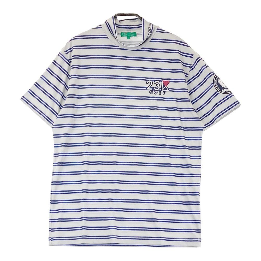 サイズ：L 23区GOLF ニジュウサンクゴルフ モックネック 半袖T