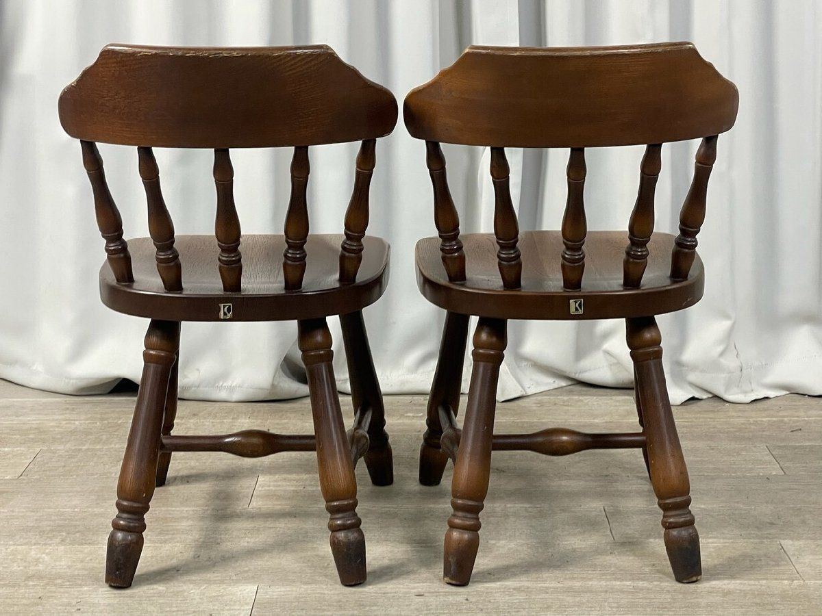 ①飛騨産業 ウィンザーチェア 2脚セット クラシックデザイン 飛騨産業 キツツキ ウィンザーチェア 2脚セット ダイニング クラシック