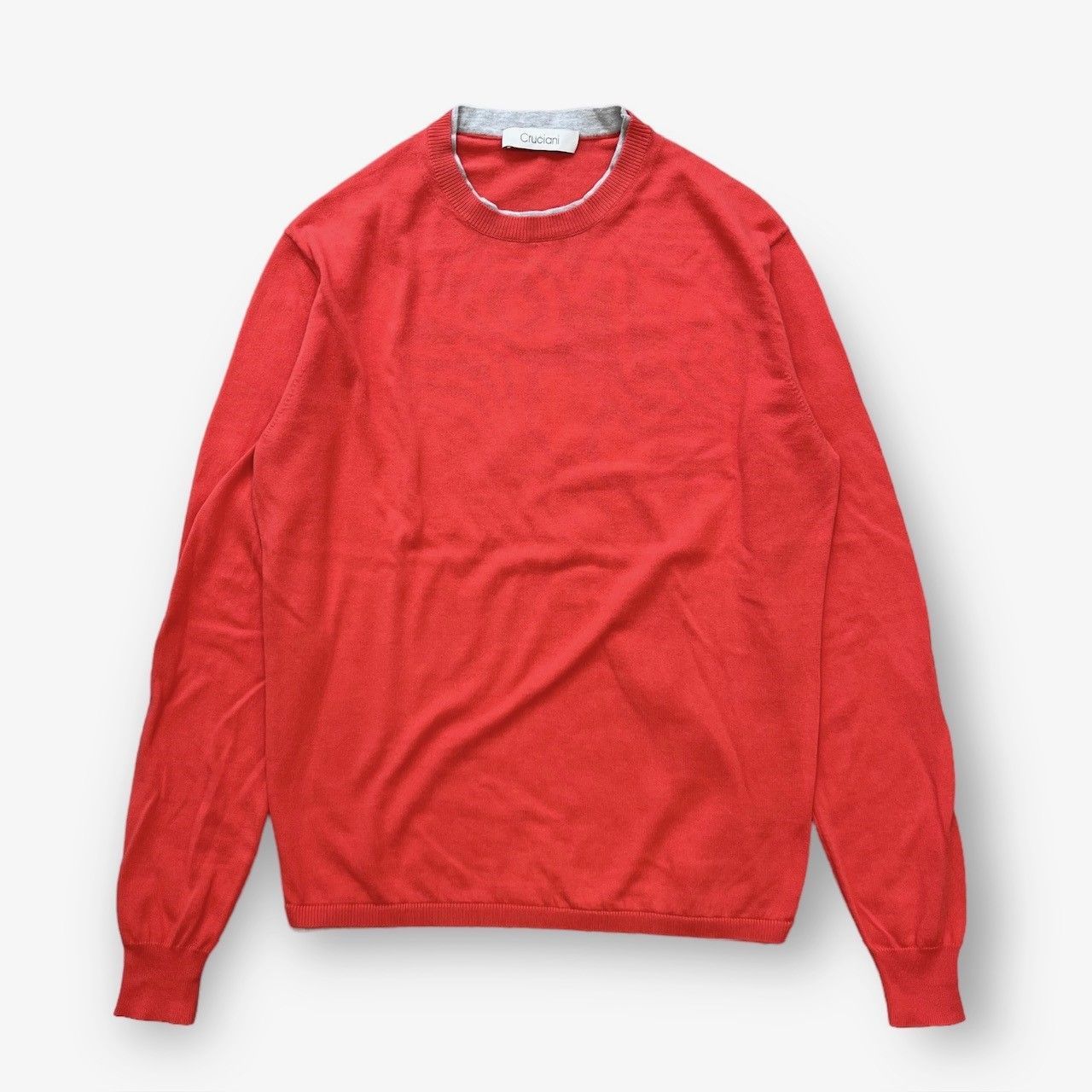 Cruciani クルーネックレイヤードニット サイズ　44 Cruciani クルーネックレイヤードニット サイズ44