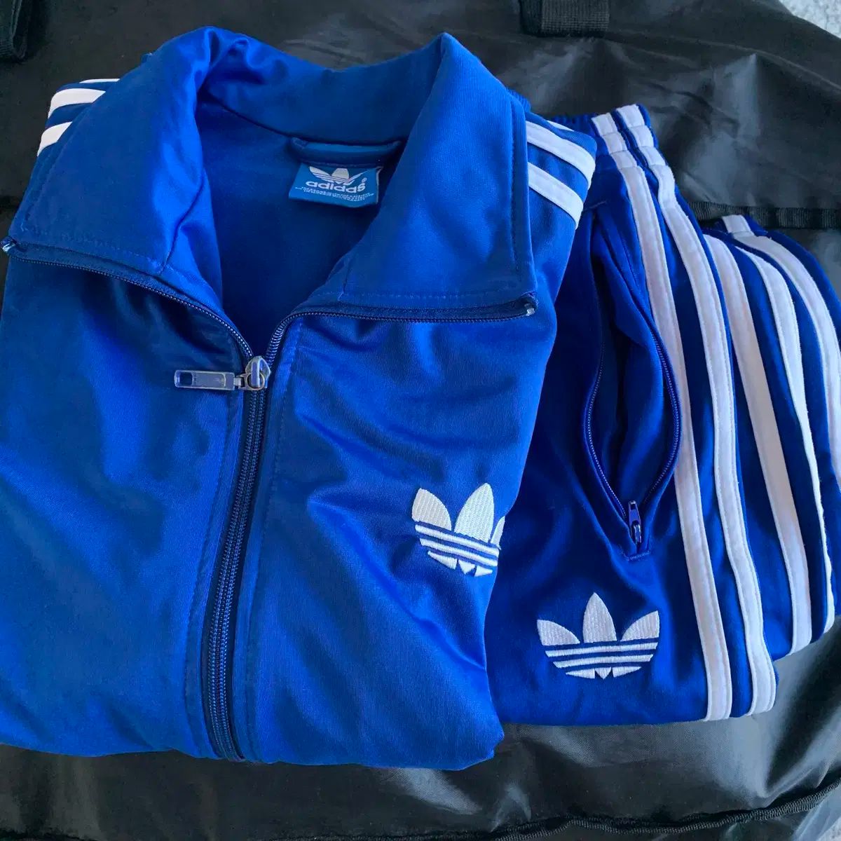 adidas アディダス ジャージ ブルゾン 7(XXL) スポーツ 古着 黒 超希少 