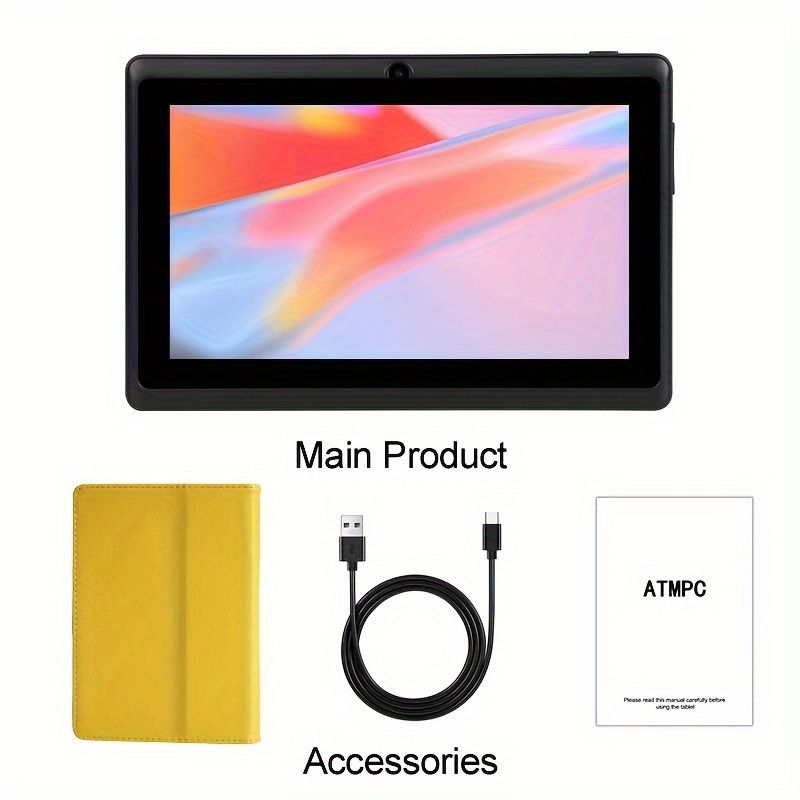 ATMPC Android ７㌅ タブレット 黒カバー　新品モバイルバッテリー付 新品未開封！ATMPC Android 7インチ タブレット カバー付 - メルカリ