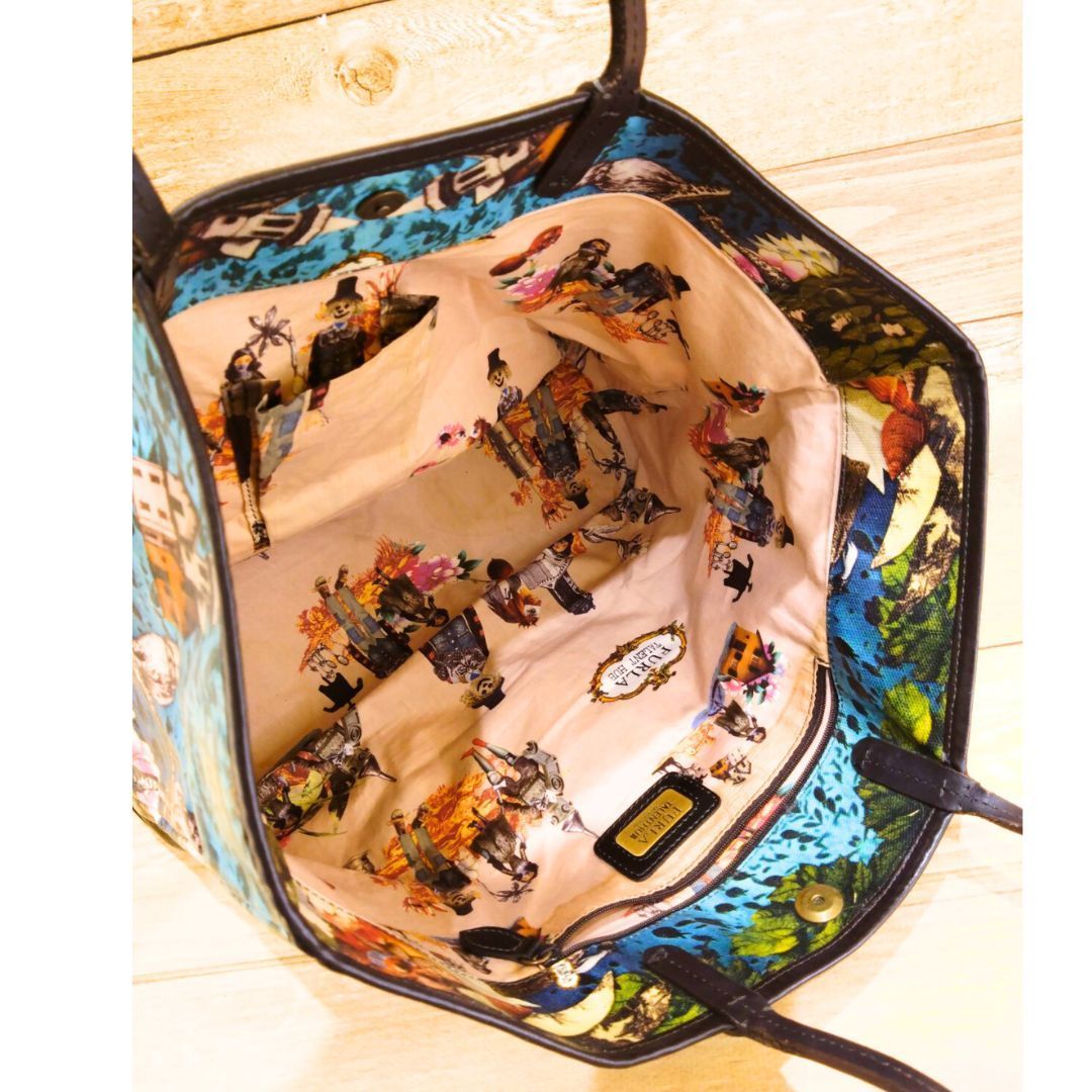 【稀少】FURLA フルラ　タレントハブ　トートバッグ　コーティングキャンバス FURLA TALENTHUB フルラトートバッグ タレントハブ 防水
