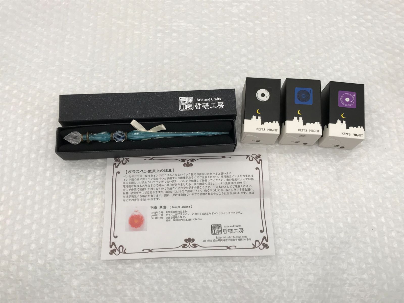 38-799 ♥ 哲磋工房 ガラスペン|ｲﾝｸ付き 4769