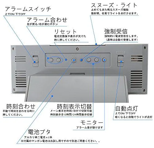 リズム(RHYTHM) シチズン 置き時計 目覚まし時計 電波時計 デジタル