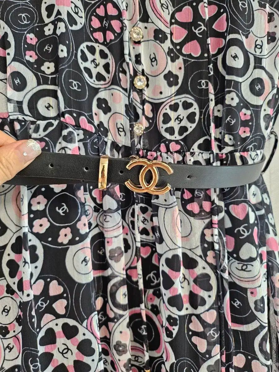 女性用シフォン ロング丈ワンピース