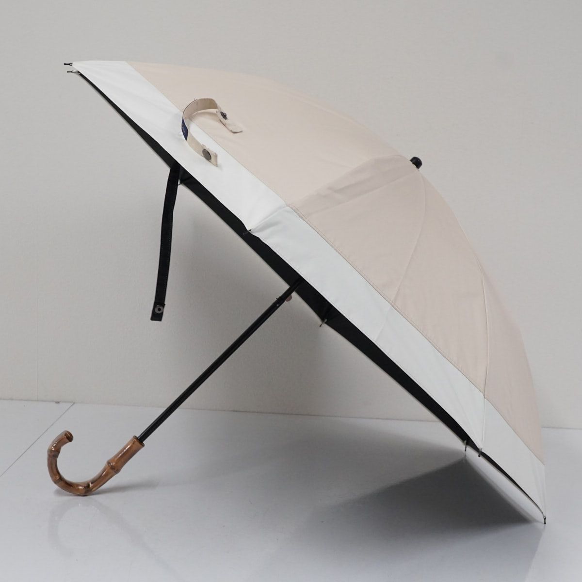 芦屋ロサブラン　ベージュ　折りたたみ日傘 ロサブラン 日傘 完全遮光 折りたたみ フリル uv 晴雨兼用 軽量