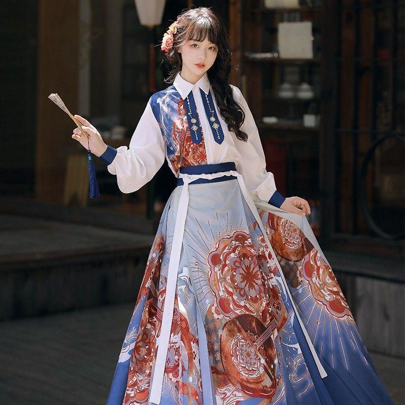 HF-260 漢服 コスプレ ワンピース 唐装 仙女服 中華風 コスプレ衣装 刺繍 可愛 民族風 制服 女装 舞台衣装 キャラクター衣装 学園祭 文化祭 雰囲気 お呼ばれ イベント 大人 舞台 新年会
