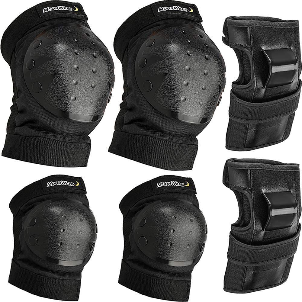 【新着商品】手首/肘/膝 大人用 6点セット 子供 自転車 スケボー キッズ バイク 【国内衝撃試験クリア】プロテクター MoonWalk