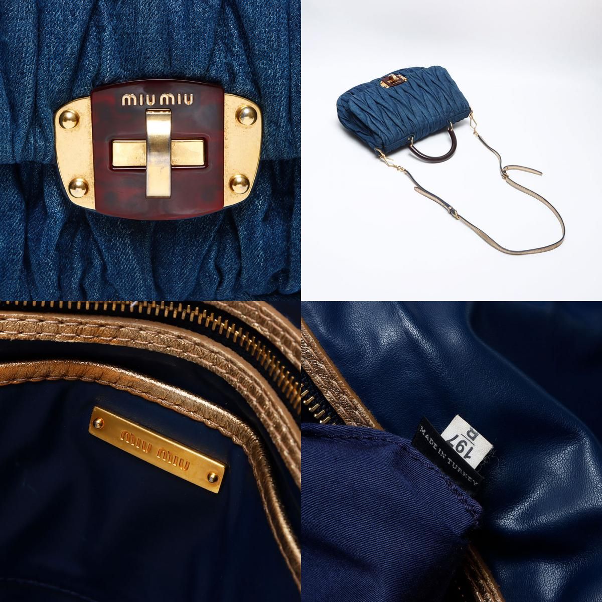 Miu Miu ミュウ ミュウ ショルダーバッグ デニム マテラッセ 2way