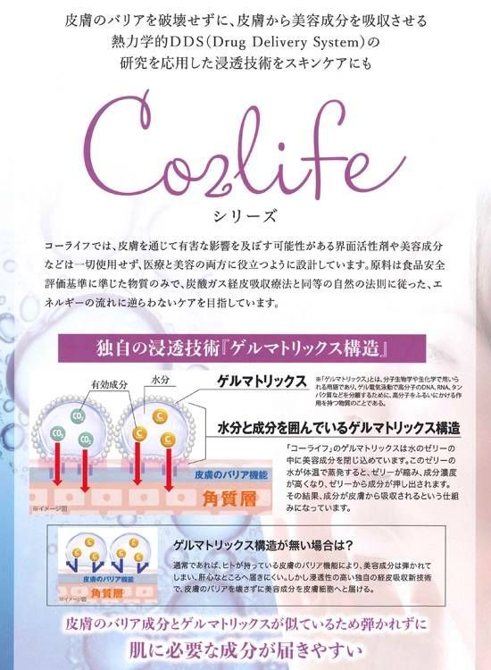 新品】炭酸ペースト CO2LIFE(コーライフ)／チューブタイプ／容量