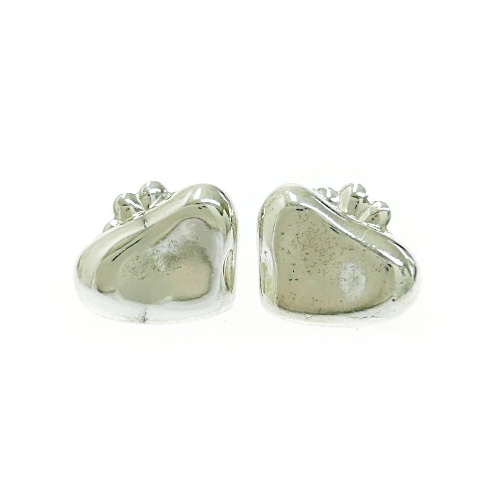 き TIFFANY-Co. ティファニー シルバー フルハート ピアス 2.3g 925刻印 457132 ピアス