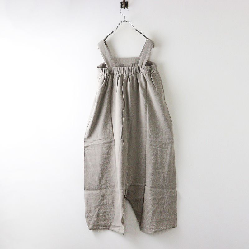 ♥ 2025SS エヴァムエヴァ evam eva cotton linen salopette コットン リネン サロペット 1｜ベージュ 2400014609936