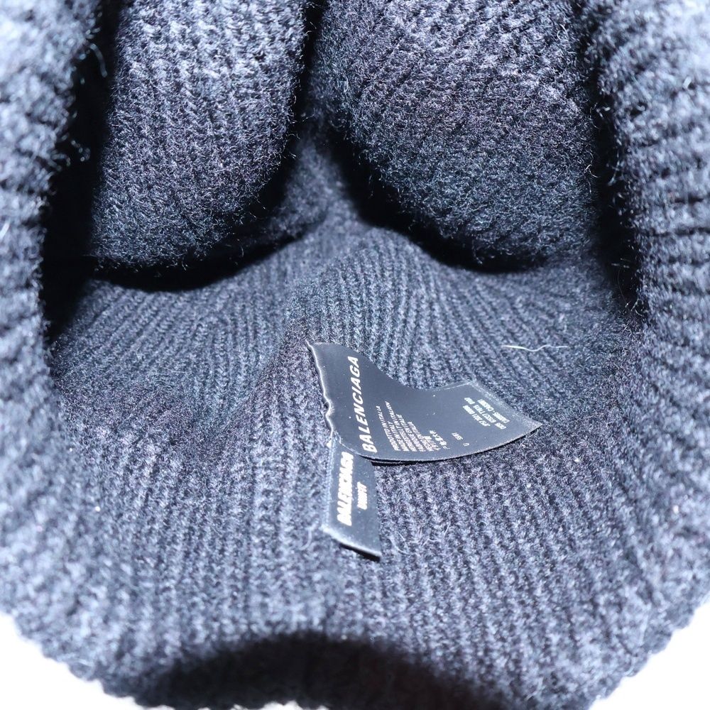BALENCIAGA (バレンシアガ) 21AW Black Logo Jacquard Beanie