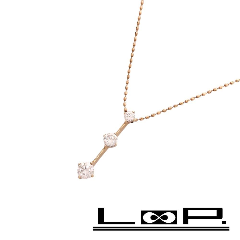 美品！ヴァンドーム青山 ダイヤモンドネックレス ピンクゴールド10K