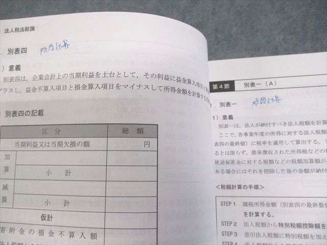 CPA会計学院 公認会計士講座 租税法 テキスト/個別問題集