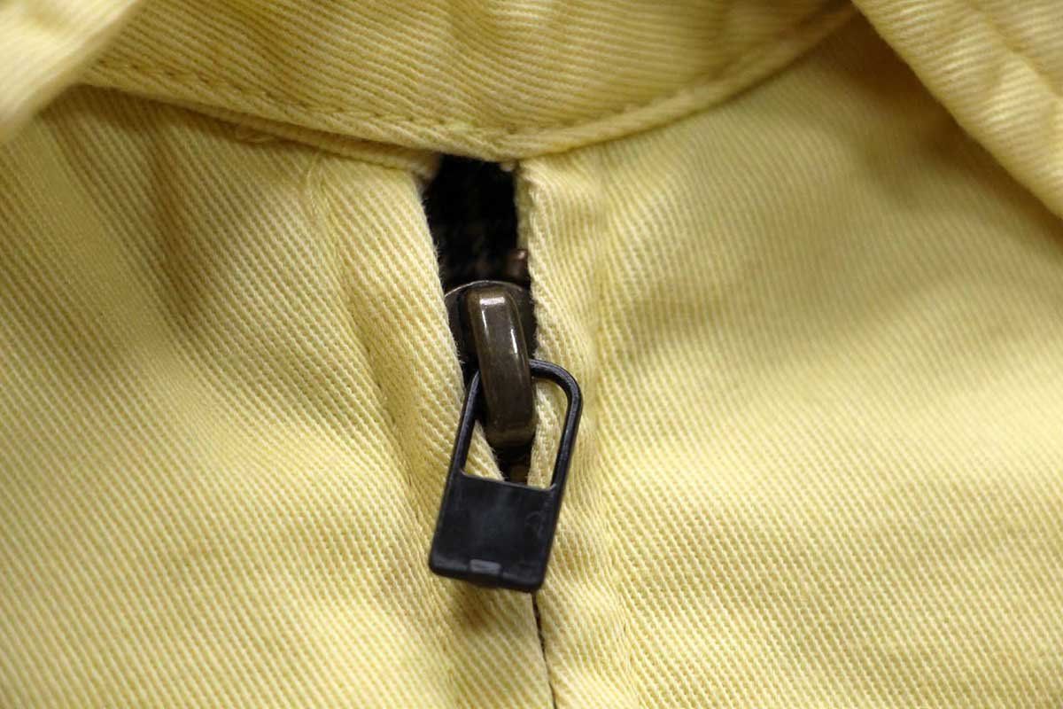 00s ポロ ラルフローレン ワンポイント チンスト付き タータンチェックライナー コットンジャケット 黄 L スイングトップ KANDAIZUMI_COM