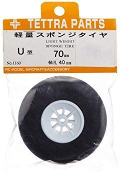 【中古】【非常に良い】テトラ 軽量スポンジタイヤ 70φU 軸径4.0mm 01160 wyw801m