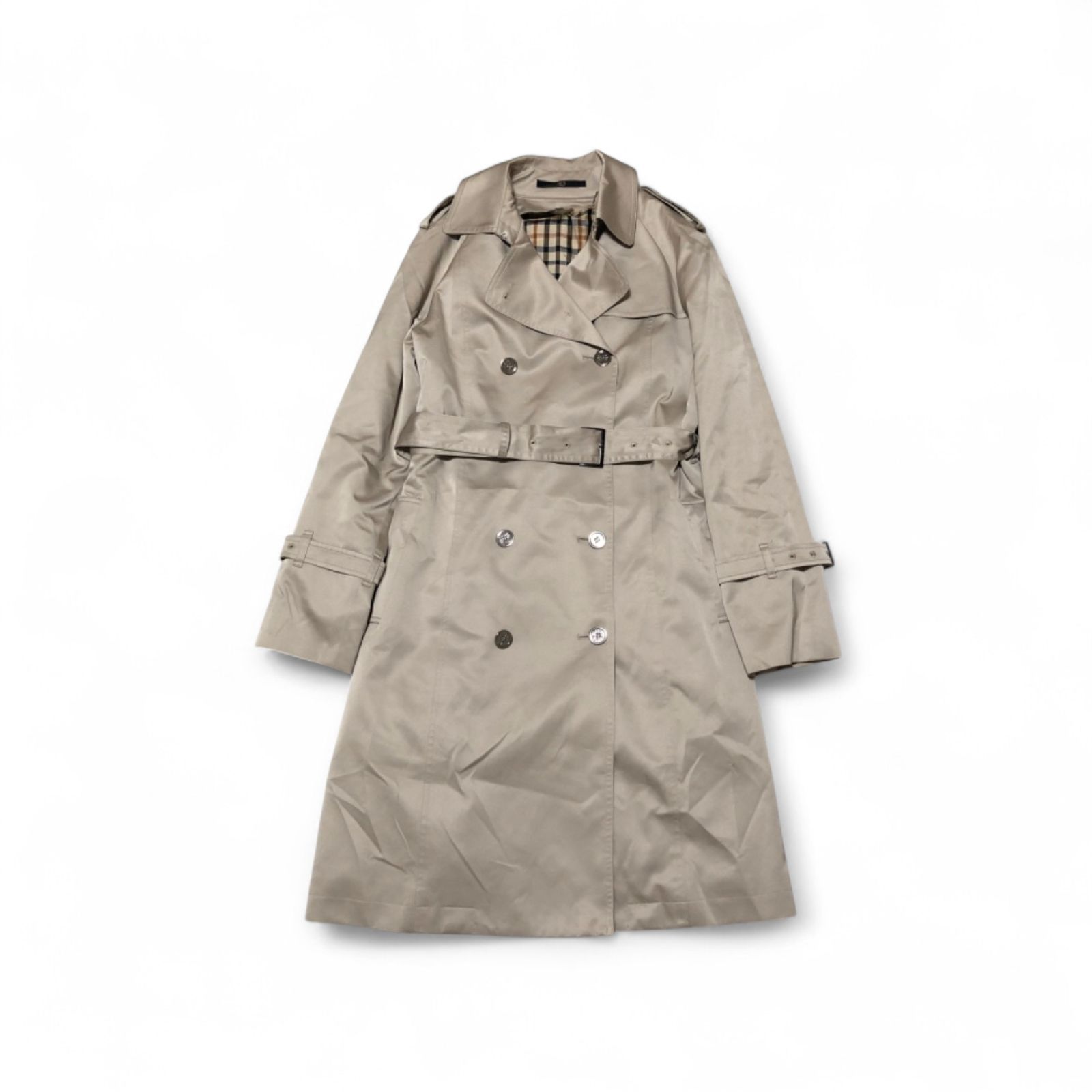 極美品 希少 DAKS ダックス トレンチコート コート 銀ボタン ライナー