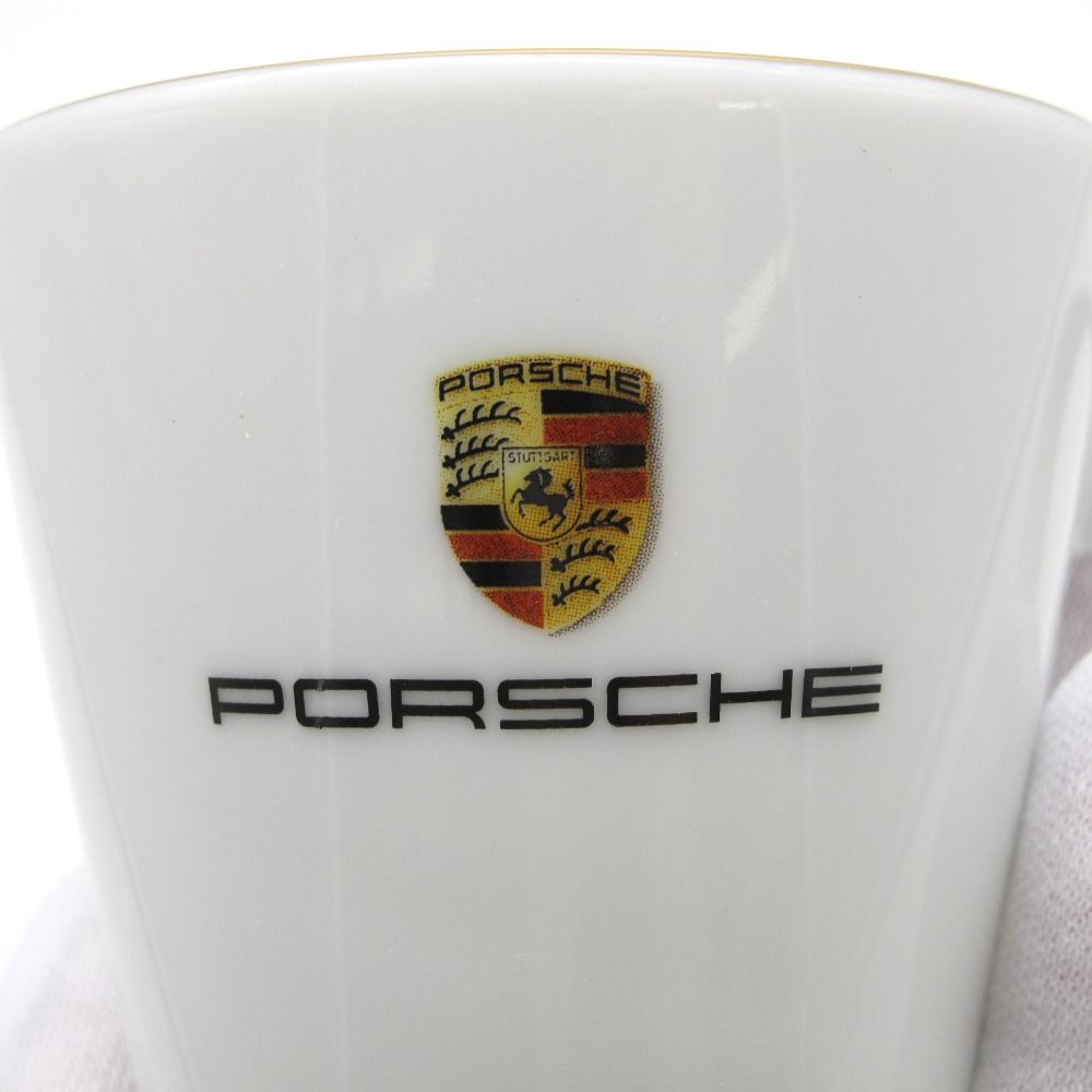 PORSCHE ポルシェ カップ＆ソーサー 2客セット ロゴ エンブレム 美濃焼 