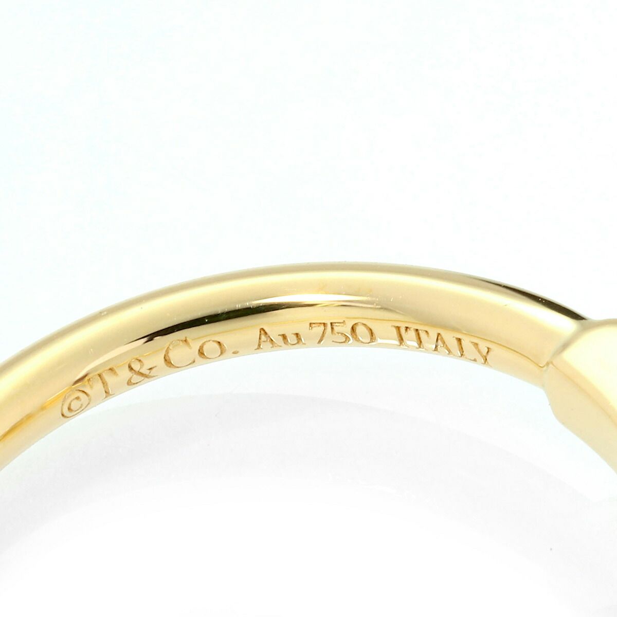 ティファニー T ワイヤーリング 指輪 K18 8号 TIFFANY&Co. 中古