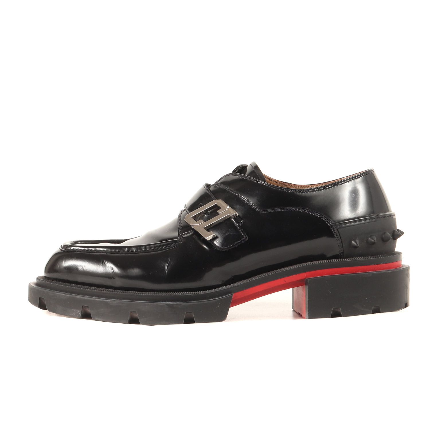Christian Louboutin クリスチャンルブタン サイズ 40 | OUR GEORGES CL モンクストラップ レザー ドレスシューズ | ブラック 黒 | ブランド シューズ 靴 メンズ