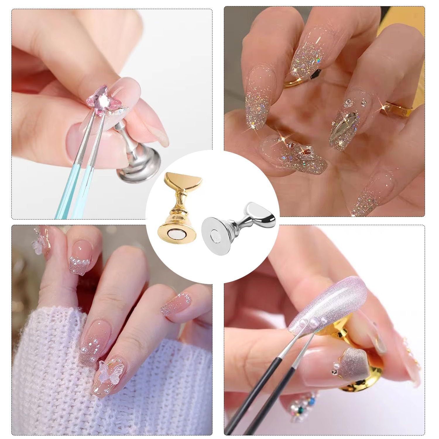XUZOO 10本セット ネイル練習台 ネイルチップスタンド 固定用