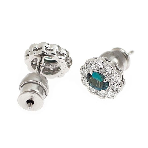 Pt900 アレキサンドライト ダイヤモンド ピアス 0.31ct D0.26ct