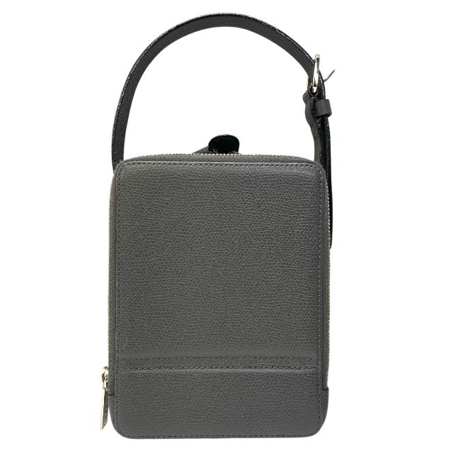 ヴァレクストラ F 0V N539097 トリックトラック レザー ハンドバッグ レザー ソフトカーフスキン グレー Valextra 安心品質 レディース メンズ ユニセックス ブランドバッグ 感 ミニバッグ おしゃれ シンプル