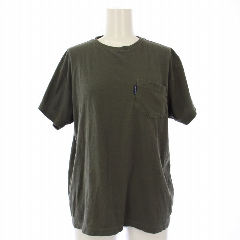 マディソンブルー MADISONBLUE POCKET TEE HARD TWIST Tシャツ カットソー ロゴ 半袖 01 カーキ MB204-7005 /TK レディース マディソンブルー MADISONBLUE POCKET TEE HARD TWIST Tシャツ