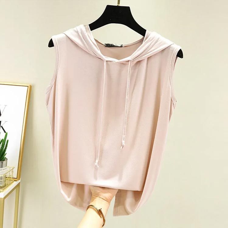 ベストTシャツ フード付き タンクトップ レディース メンズ 無地