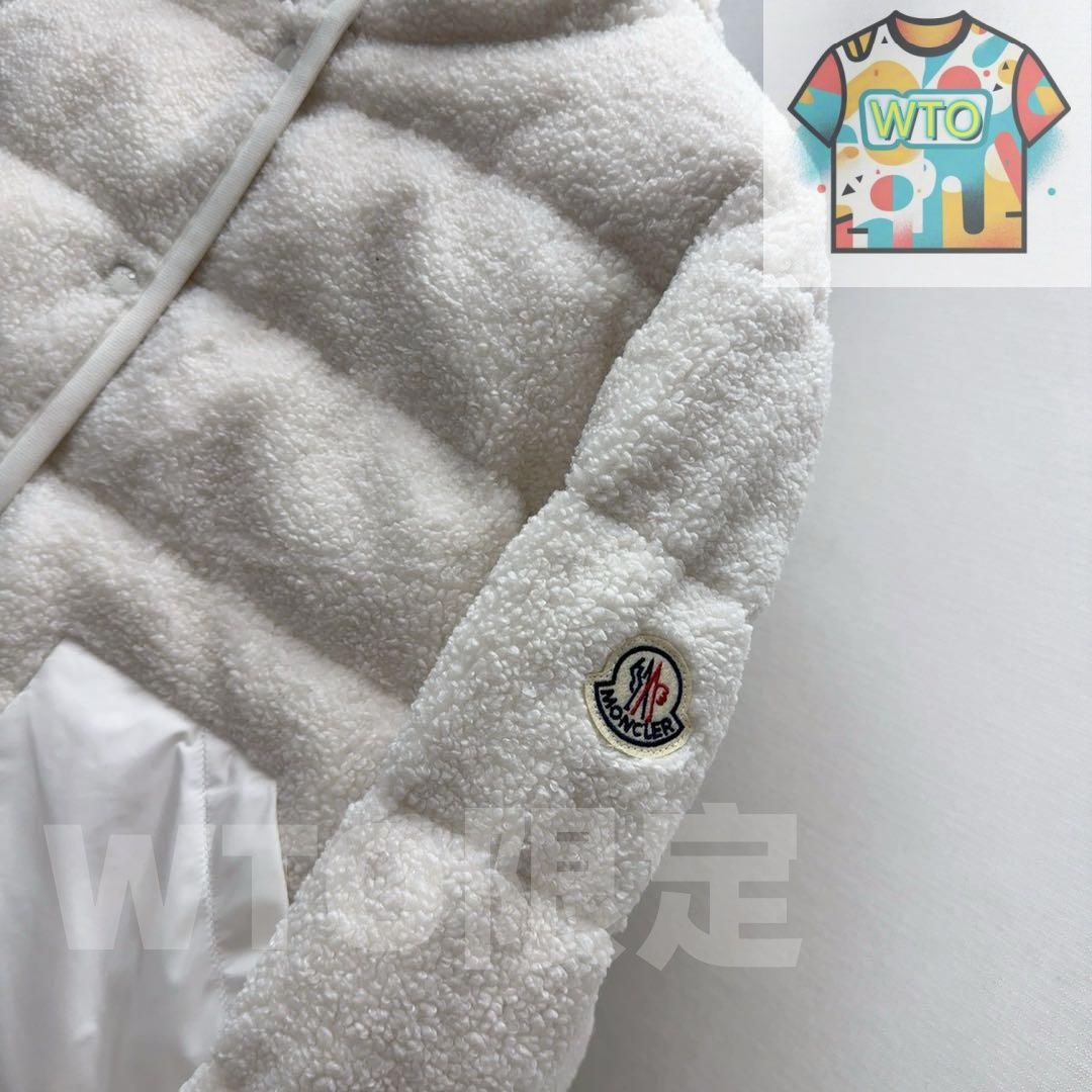 MONCLER フード付きダウンジャケット アイボリー MONCLER モンクレール フード着脱可 フルジップ ダウン