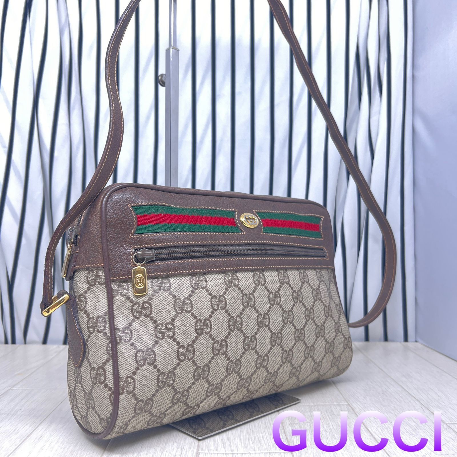 美品】GUCCI オールドグッチシェリーラインPVC斜めがけショルダー