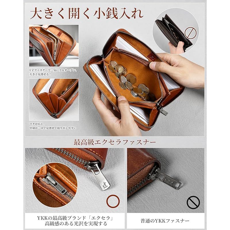  プエブロレザー 財布 メンズ 長財布 本革 大容量 カード YKKファスナー 仕切りお札入れ 木目調 紳士 ビジネス 金運 緑青色 財布 キッズファッション小物