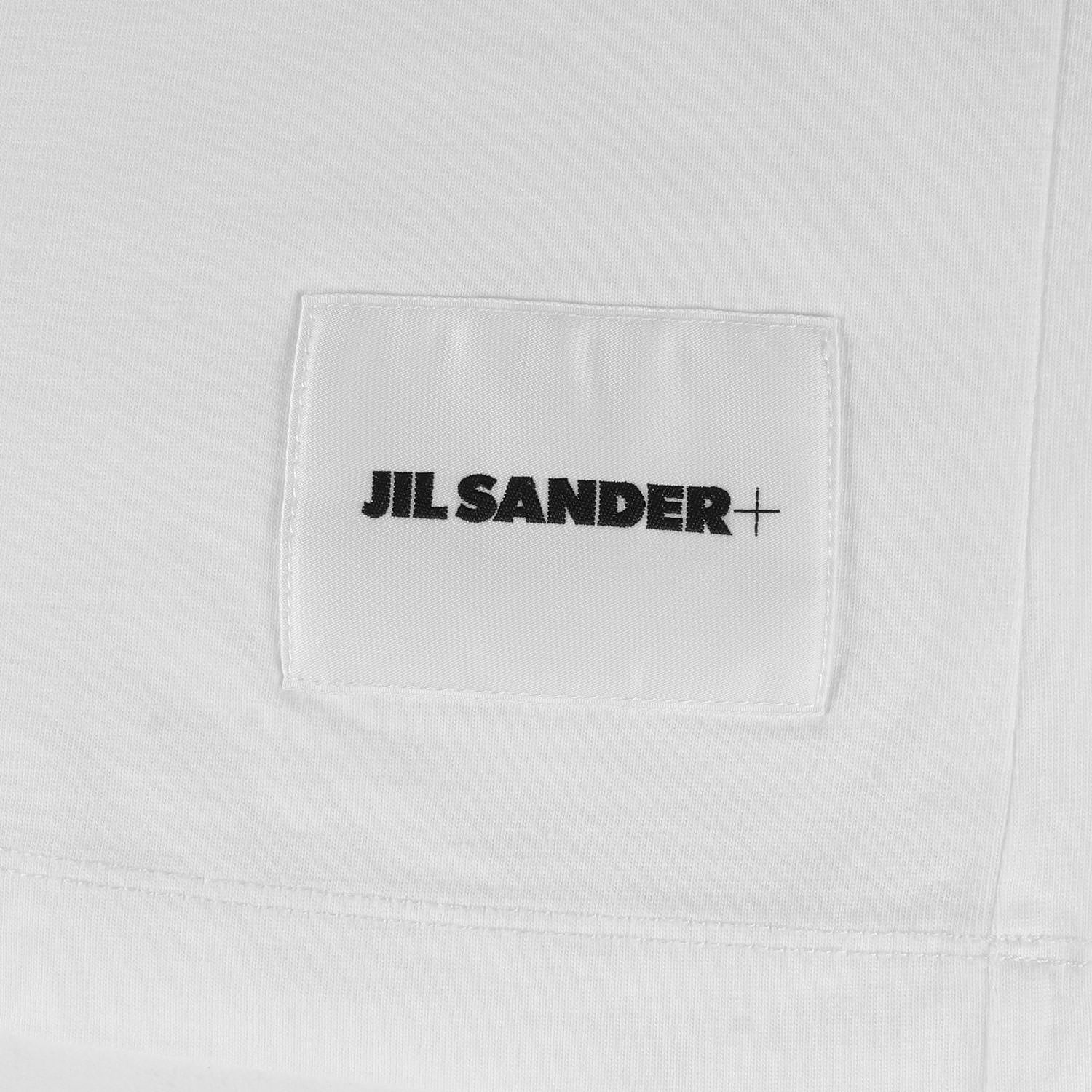 JIL SANDER ジル・サンダー Tシャツ サイズ:S 裾 ロゴ パッチ プレーン