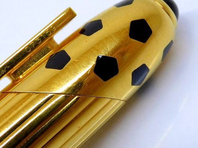 Cartier カルティエ　ツイスト式ボールペン　ゴールドカラー　筆記確認済み 美品□Cartier パンテール ドゥ カルティエ トリニティ ブルー