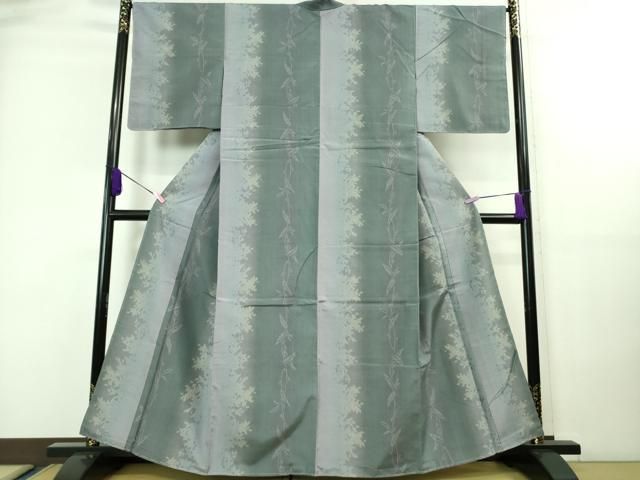 平和屋着物▽訪問着 単衣 ふくれ織 亀甲花文 正絹 逸品 BAAT9037yc