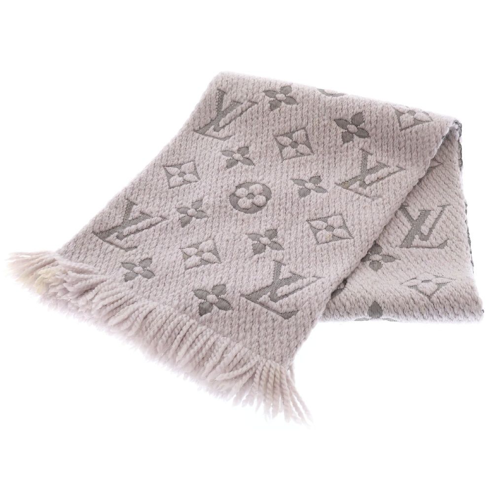 LOUIS VUITTON ルイヴィトン エシャルプ ロゴマニア モノグラム総柄 マフラー スカーフ グレー M74742